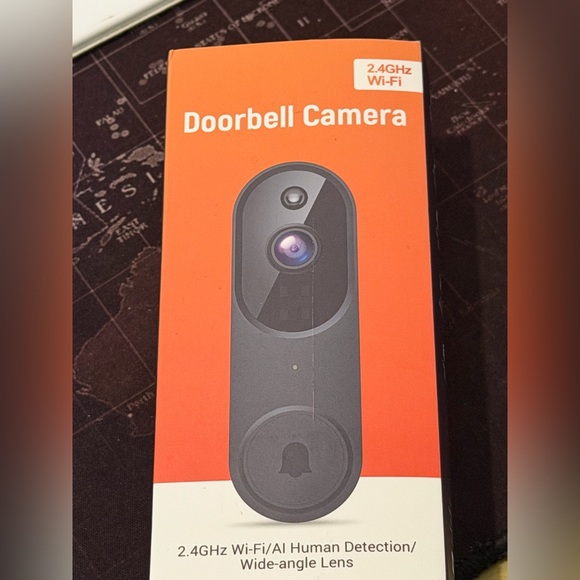 Amazon Essentials Other - Amazon Essentials Doorbell Camera - Black and Orange